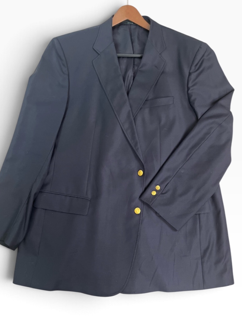 Loro Piana Wool Blazer Brooks Brothers Country Club 52XL Super 120’s Black Vtg.